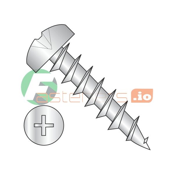 Newport Fasteners Wood Screw, #8, 1/2 in, Zinc Plated Steel Pan Head Phillips Drive, 10000 PK 995358 - main